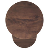 Yency - 2 Piece Round - Mango Wood Nesting Table Set - Dark Brown
