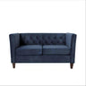 Button Tufted Loveseat, 2 Seater With Square Arm Couch For Living Room