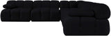 Orin - Velvet Fabric 5 Piece Modular Sectional