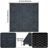 Diy Module Interlocking Decking Carpet Tiles For Patio, Porch, Poolside, Balcony, Backyard Polypropylene - Gray