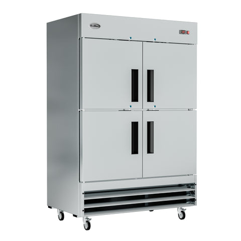 54 in. Commercial Stainless Steel Solid Half Door Reach-In Freezer, 47 cu. ft. RIF-2D-SSHD