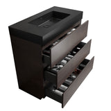 Alice - Bathroom Vanity With Large Storage Freestanding Bathroom Vanity, Sink For Modern Bathroom, One-Piece Sink Basin Without Drain And Faucet