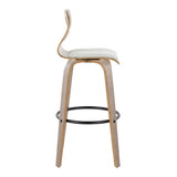 Folia - 30" Fixed-Height Barstool (Set of 2) - Gray