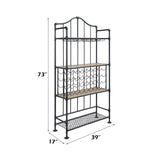 Edina - Wine Rack - Oak & Sandy Black