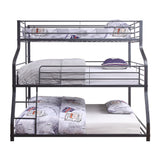 Caius II - Twin Over Full/Queen Bunk Bed - Gunmetal