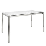 Fuji - Mason Upholstered Swivel Dining Set - Stainless Steel