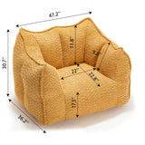 Comfortable Chenille Sofa Chairs With Highly Resilient Foam For Living Rooms And Bedrooms