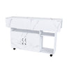 Multi Functional Folding Table With Storage Shelves And Wheels