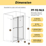 Frameless Double Sliding Shower Door