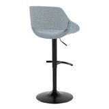 Fabrizzi - Adjustable Barstool With Rounded T Footrest (Set of 2) - Black Metal