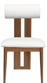 Dario - Faux Leather Dining Chair With Brown Frame (Set of 2)