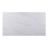 Gerardo - 30" Dining Table - White Marble Top & Weathered Espresso