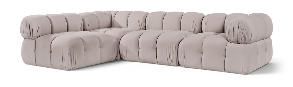 Orin - Fabric Velvet 4 Piece Modular Sectional