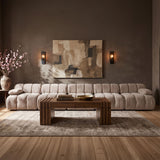 Orin - Velvet 5 Piece Modular Armless Sofa