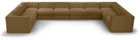 Rummi - Velvet Performance Fabric Upholstered 10 Piece Modular Sectional
