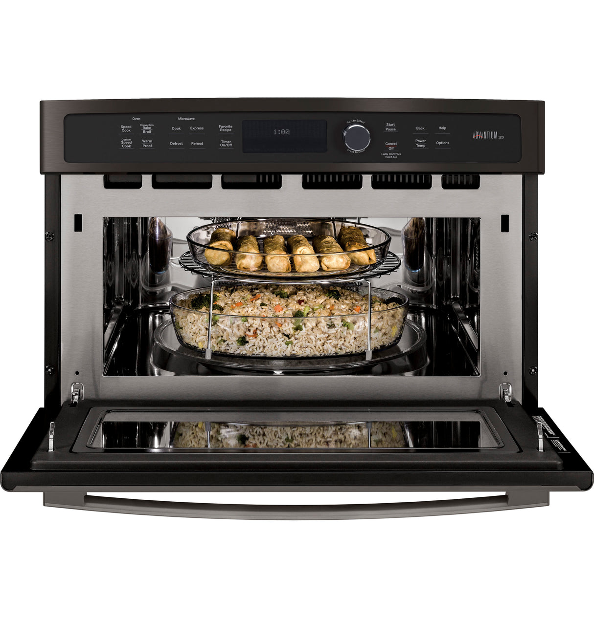 GE Profile(TM) 27 in. Single Wall Oven Advantium(R) Technology - (PSB9100BLTS)