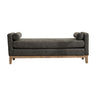 Upholstered End Of Bed Bench With Arms & 2 Bolsters For Bedroom
