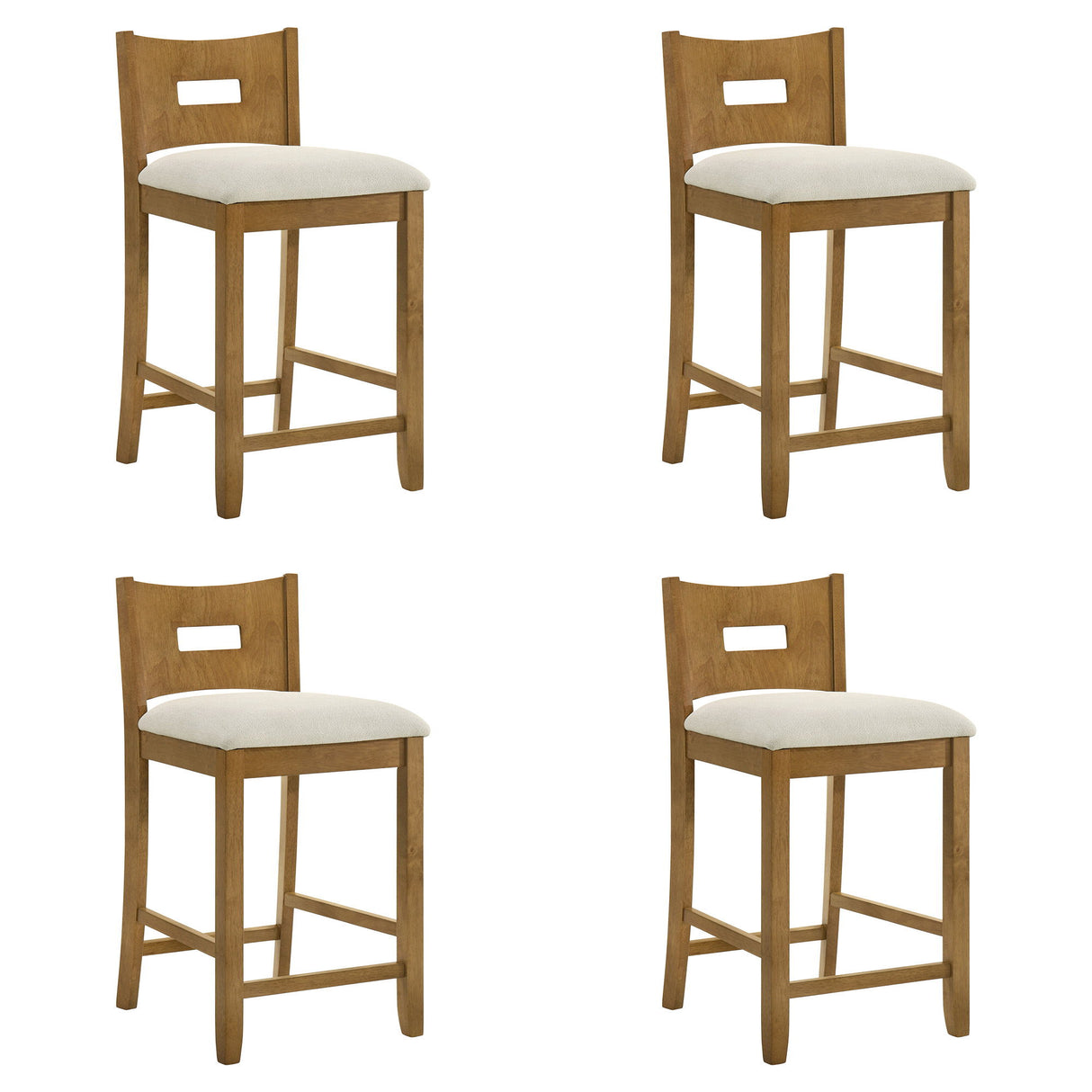 Ren - 26" Counter Height Rubberwood Barstool (Set of 2)