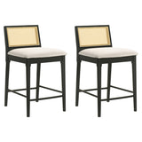 Tobias - Coastal Modern Wood Bar Height Kitchen Bar Stool