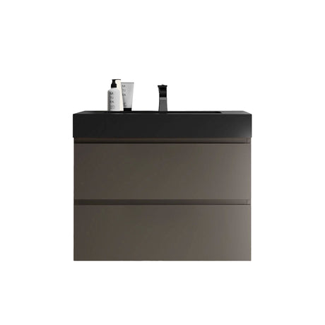 Alice - Bathroom Vanity With Sink, Large Storage Wall Mounted Floating Bathroom Vanity For Modern Bathroom, One-Piece Sink Basin Without Drain And Faucet