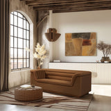 Cascade - Velvet Loveseat - Saddle