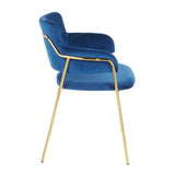 Napoli - Contemporary Chair (Set of 2) - Gold Metal