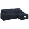 Convertible Sectional Upholstered Sleeper Sofa With Storage Chaise