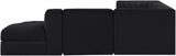 Rummi - Velvet Performance Fabric Upholstered 5 Piece Modular Sectional