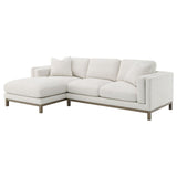 Geneva - Boucle Upholstered Sectional Chaise Sofa - Sand