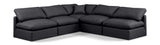 Indulge - Faux Leather 5 Piece Modular Corner Armless Sectional