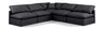 Indulge - Faux Leather 5 Piece Modular Corner Armless Sectional