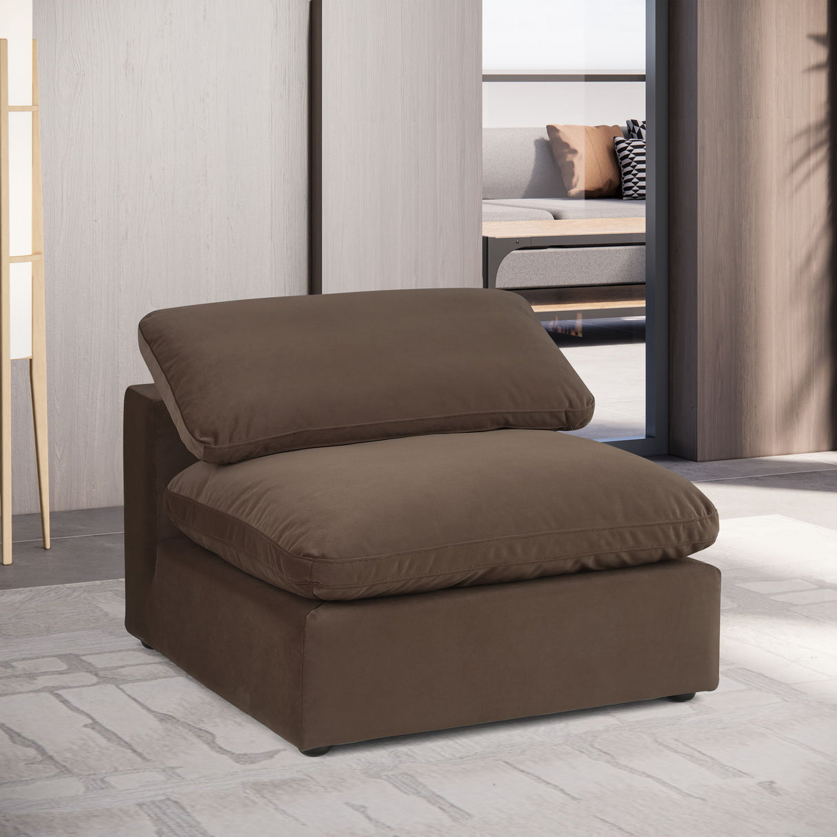 Comfy - Velvet Armless Chair