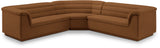 Cascade - Velvet Modular Sectional - Saddle