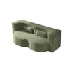 Modern Floor Sofa With 2 Pillows, Convertible Twin Size Folding Mattress For Living Room