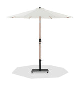 Fiji - Aluminum Patio Umbrella With Square Black And Teak Base
