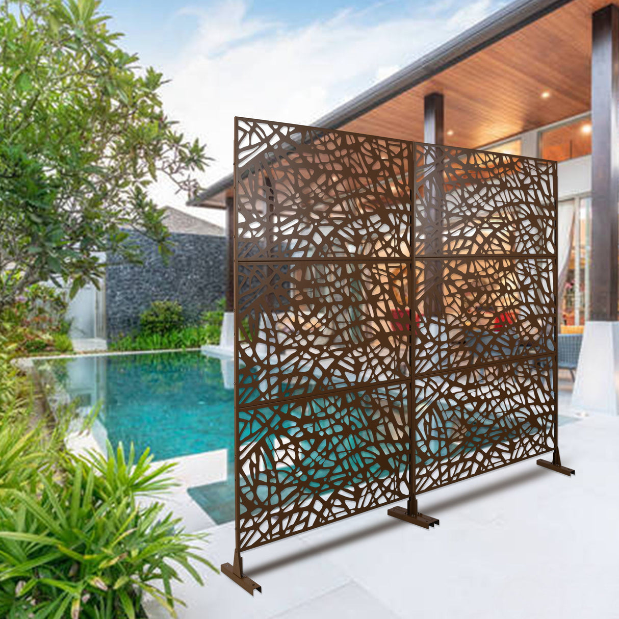 Outdoor & Indoor Freestanding Decorative Privacy Screen
