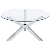 Kenzie - Round Tempered Glass Top Table