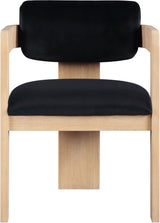 Sacha - Velvet Dining Chair With Natural Base (Set of 2)