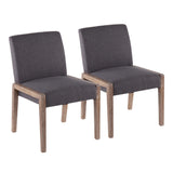 Carmen - Contemporary Chair (Set of 2) - White Washed Wood