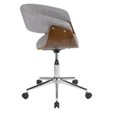 Vintage Mod - Office Chair - Chrome Base
