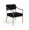 Bastille - Upholstered Dining Arm Chair (Set of 2) - Brass Frame