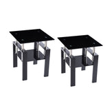 Tempered Glass Table With Storage
