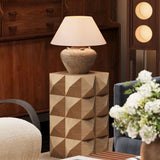 Side Table With 3D Embossed Pattern Design