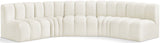 Arc - Velvet 5 Piece U-Shaped Modular Sofa