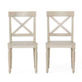 Dining Chair With X Shaped Back (Set of 2)