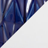 Hex - Contemporary Ceramic Accent Lamp (Set of 2) - Estate Blue Ceramic, Polished Nickel And White Linen Shade From Grandview Gallery