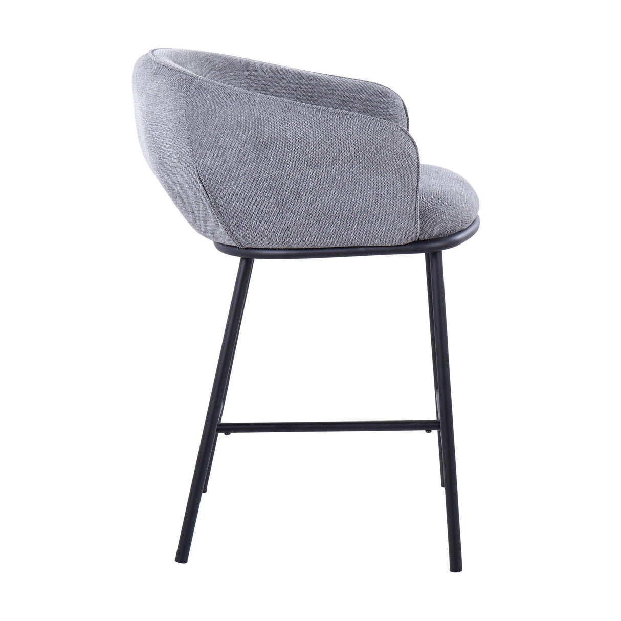 Ashland - Contemporary Counter Stool (Set of 2) - Black Steel Frame