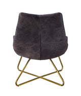 Dhalsim - Accent Chair - Antique Ebony Top Grain Leather