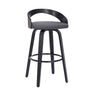 Sonia - 26" Counter Height Swivel Bar Stool - Black Wood