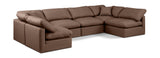 Indulge - Faux Leather 6 Piece Modular U-Shaped Sectional